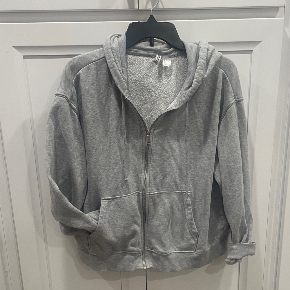 H&M Light Gray Kids Zip-Up Hoodie